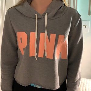 PINK Crop Hoodie